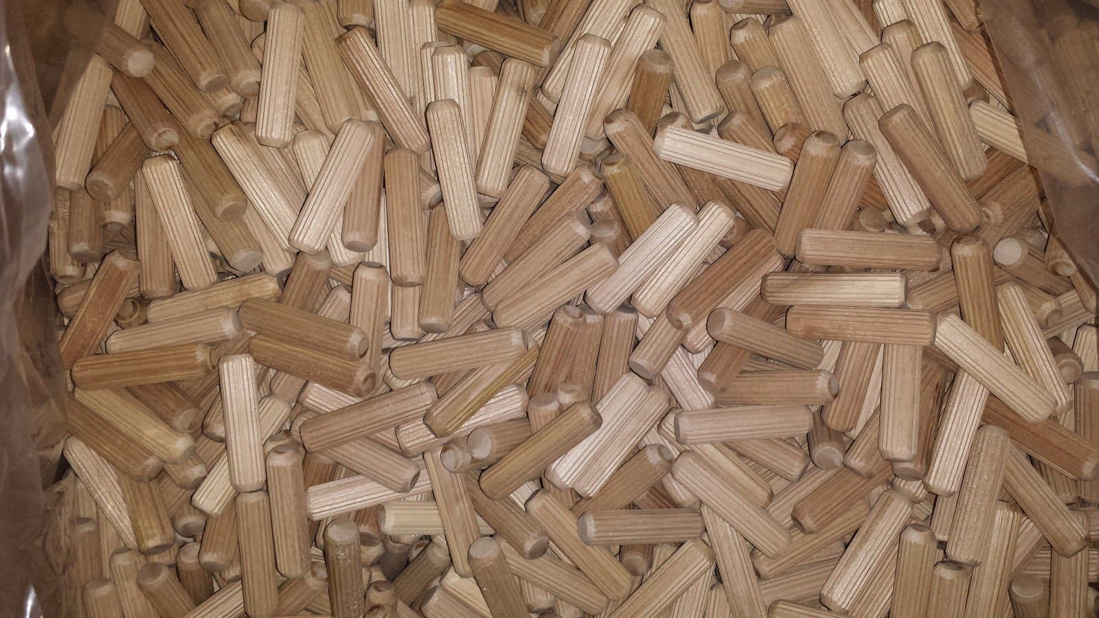 10mm x 50mm Wooden Dowel Pins Hardwood Fluted Beech Wood (50)