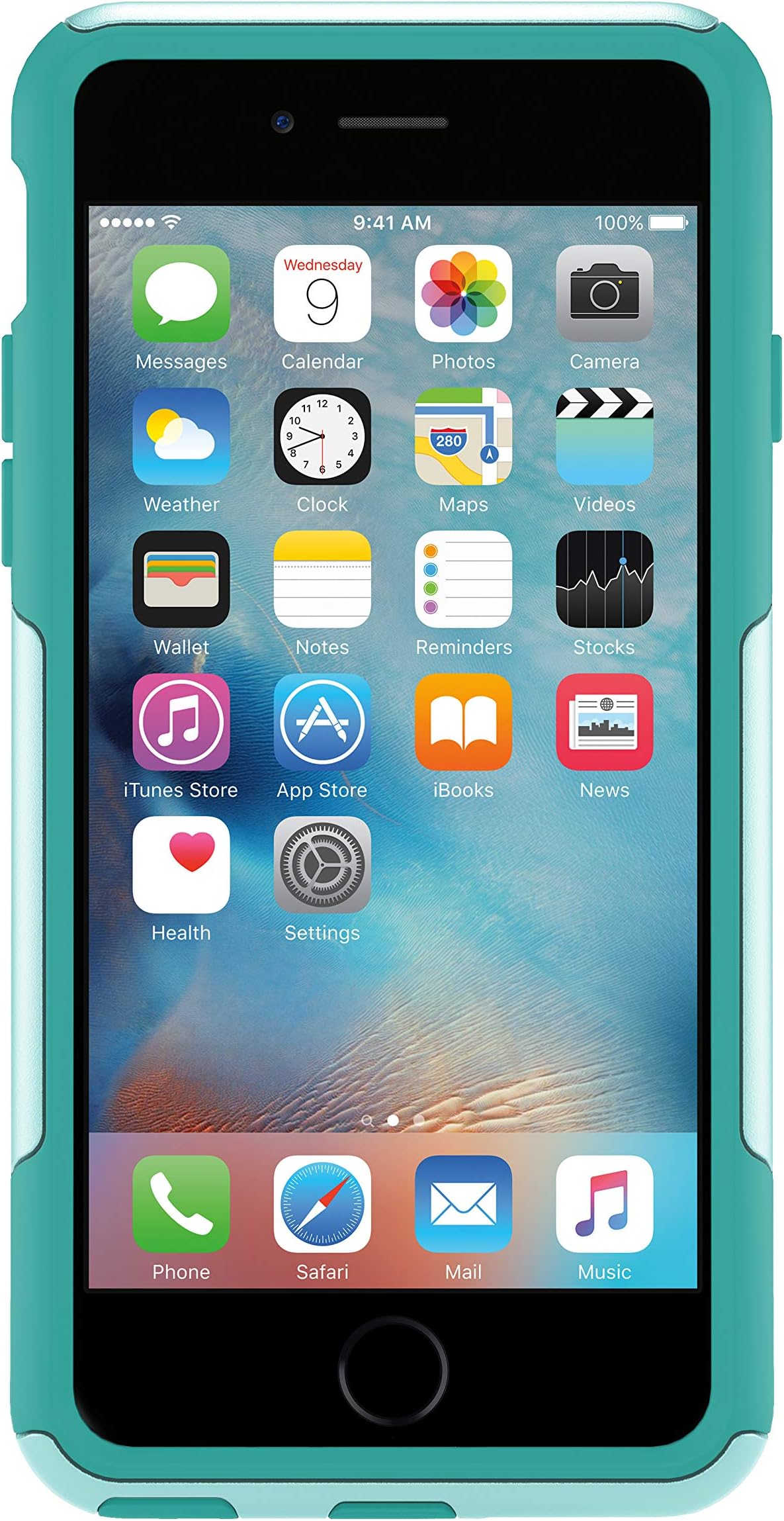 OtterBox COMMUTER SERIES iPhone 6/6s Case - Frustration Free Packaging - AQUA SKY (AQUA BLUE/LIGHT TEAL)