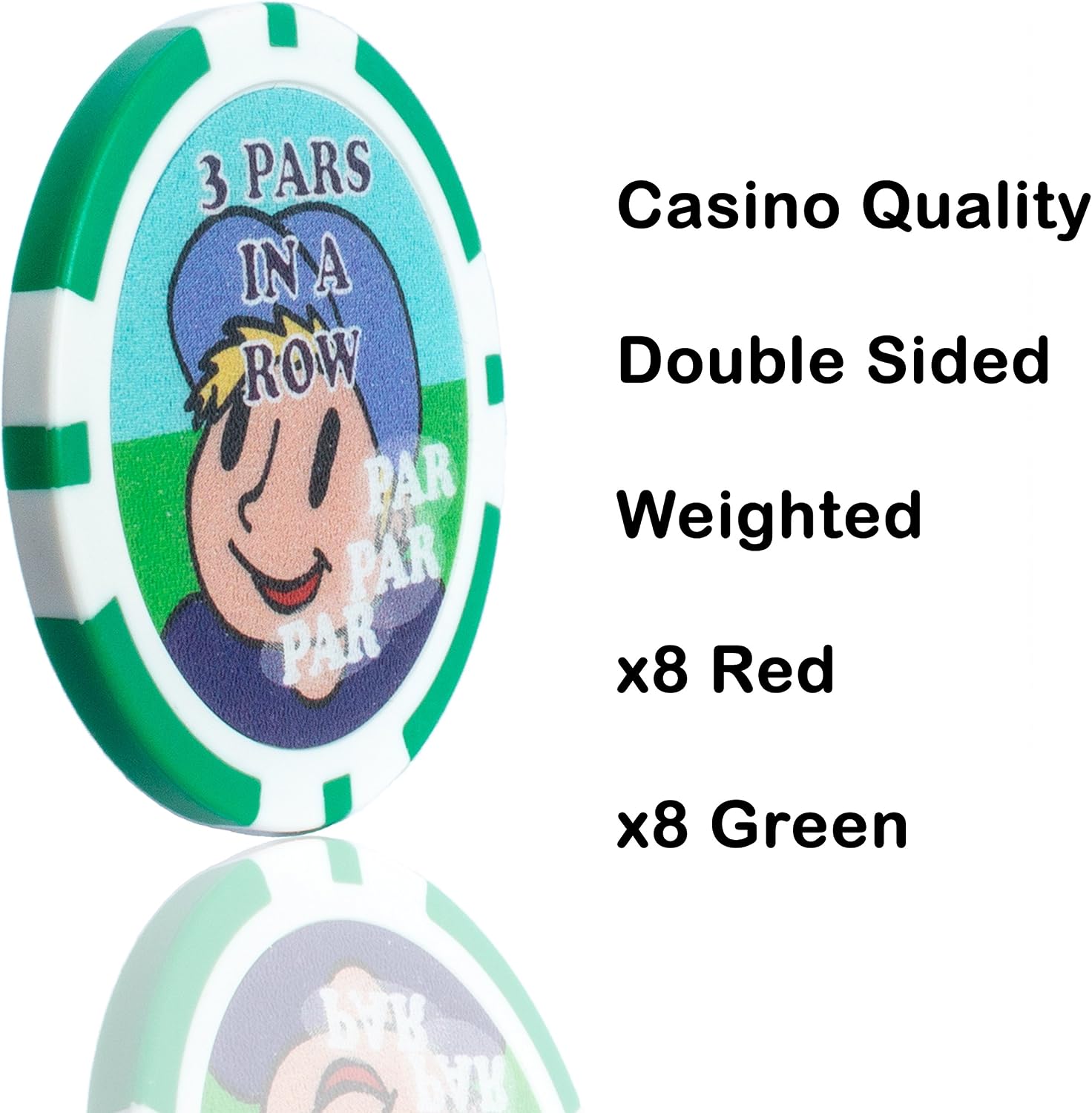 Dexter Innovations CHIP N WIN. The On Course Golf Poker Chips Game with 16 Fun Chips. Play at the Same Time as Your Normal Round Adding an Extra Element of Fun. 2-4 Adults (Ages 18+). EVA Case - Image 5