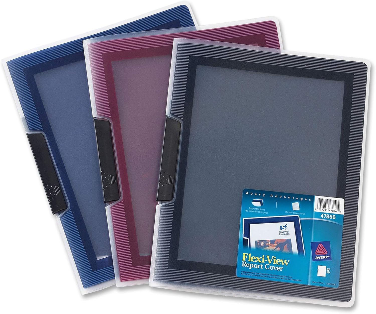 Avery Flexi-View Report Cover, Assorted Colors, Pack of 24 (47856) : Business Report Covers : Office Products