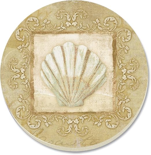 CounterArt Sophisticated Coastal Absorbent Coasters, Set
