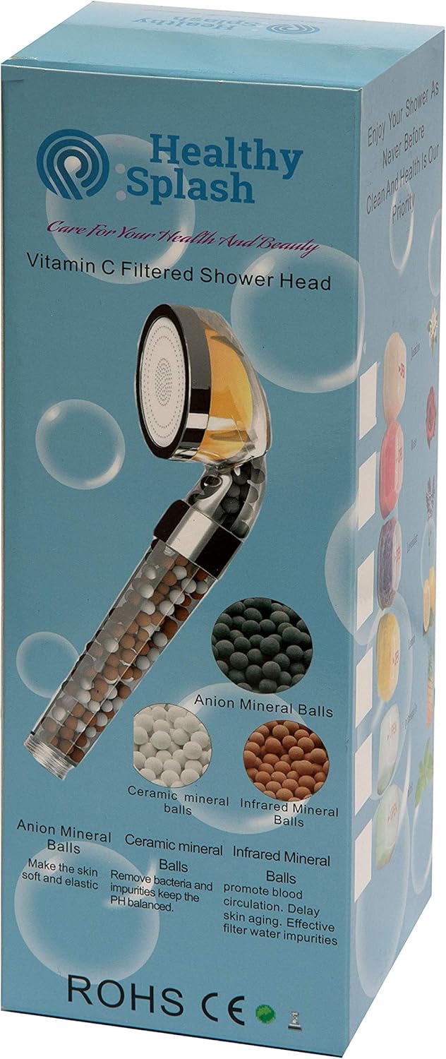 Healthy Splash, Vitamin C, Filtered Handheld Shower Head, Lemon Scent, Removes Fluoride & Chlorine, Softens Hard Water - Image 4