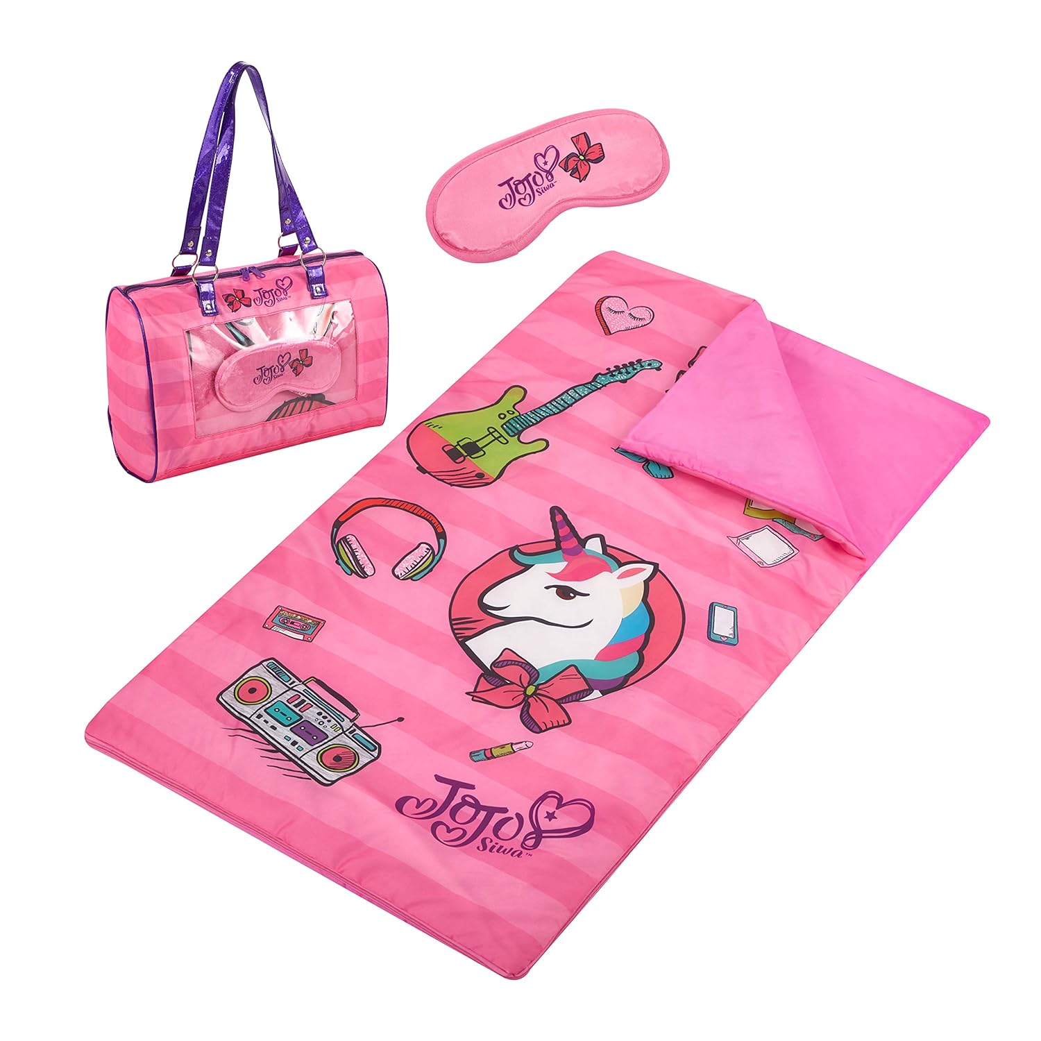 New 2pc Jojo Siwa Bed Sleepover Blanket Sleeping Bag With Pillow