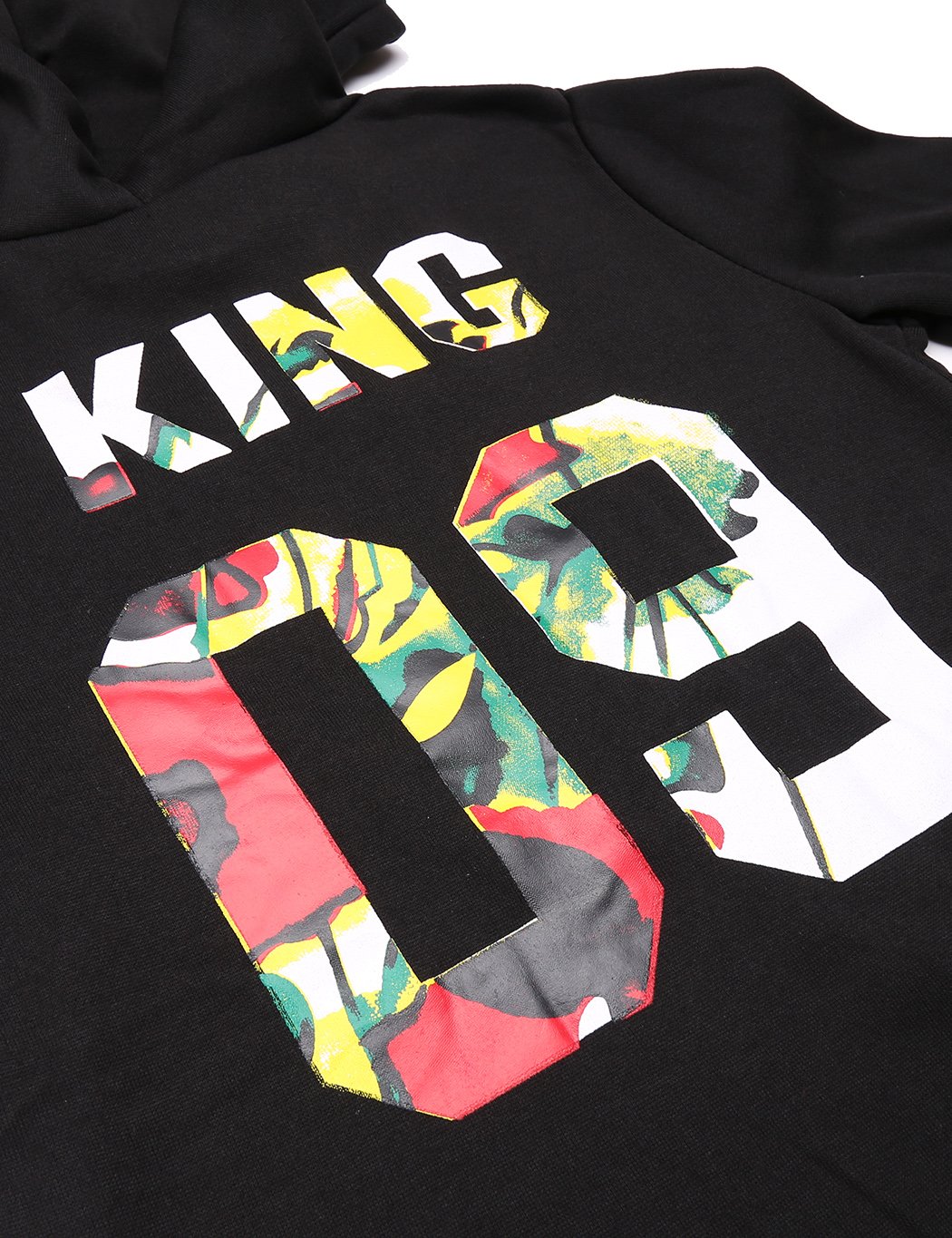 Jingjing1 King and Queen Couple Matching Pullover Hooded Sweatshirt Valentine\'s Day Gift (L, King)