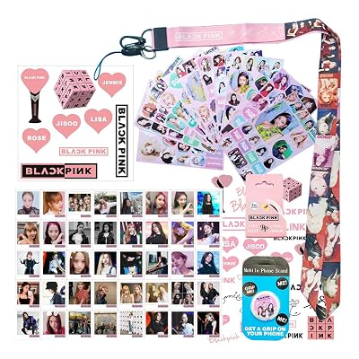 Coffret Cadeau Blackpink Pour Fans - 55 Cartes Photo, Autocollants, Porte-Clés, Bracelets Et Support Téléphone - Merchandising Officiel