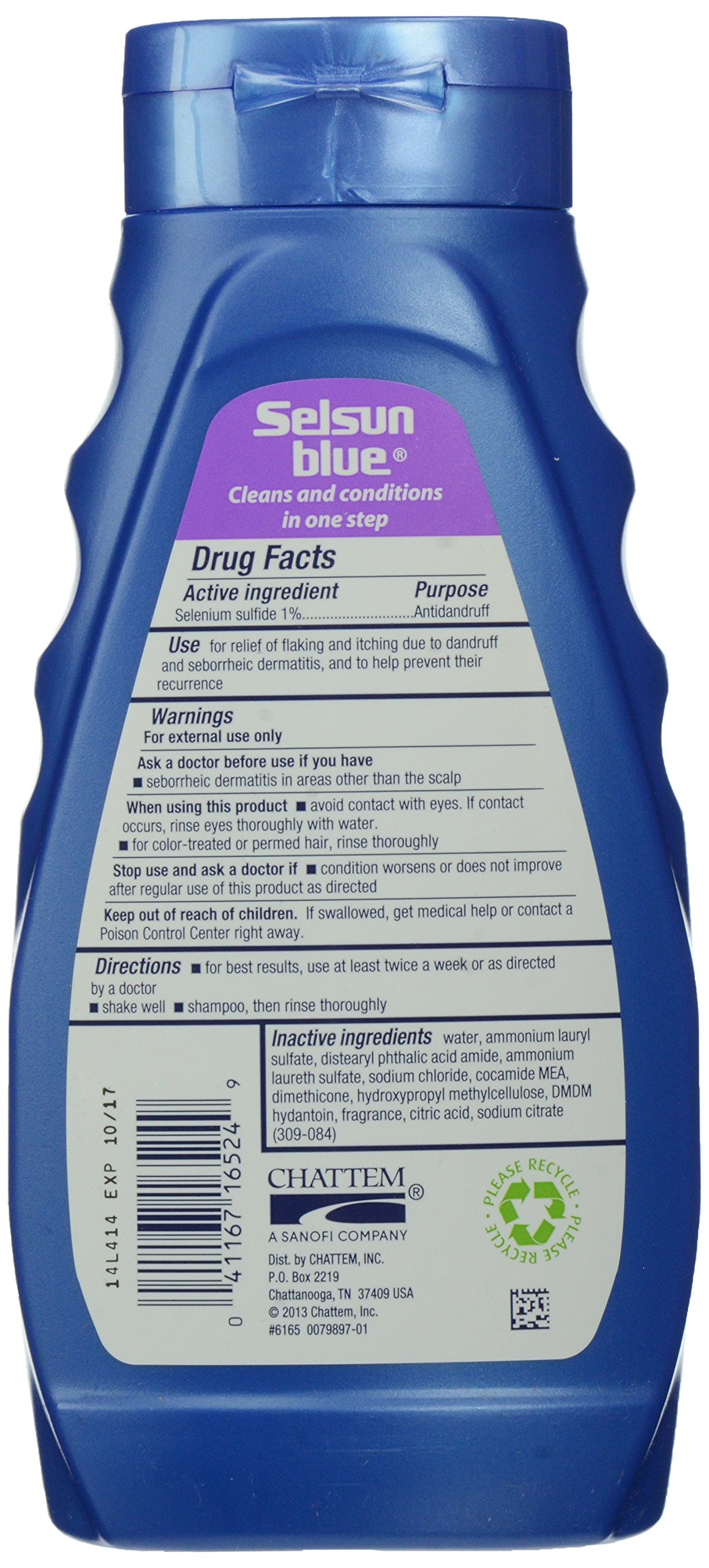 Selsun Blue Medicated Dandruff Shampoo/Conditioner 2in1 Treatment, 11