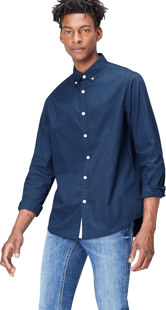 Amazon Brand - find. Men's Regular Fit Cotton Shirt: Amazon.co.uk: Clothing