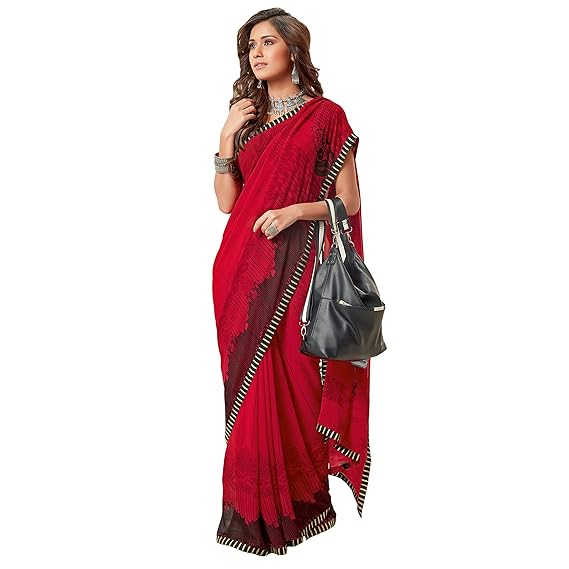 Georgette Floral Print Saree[S_APSARA5101SR01_perent_Msutard]