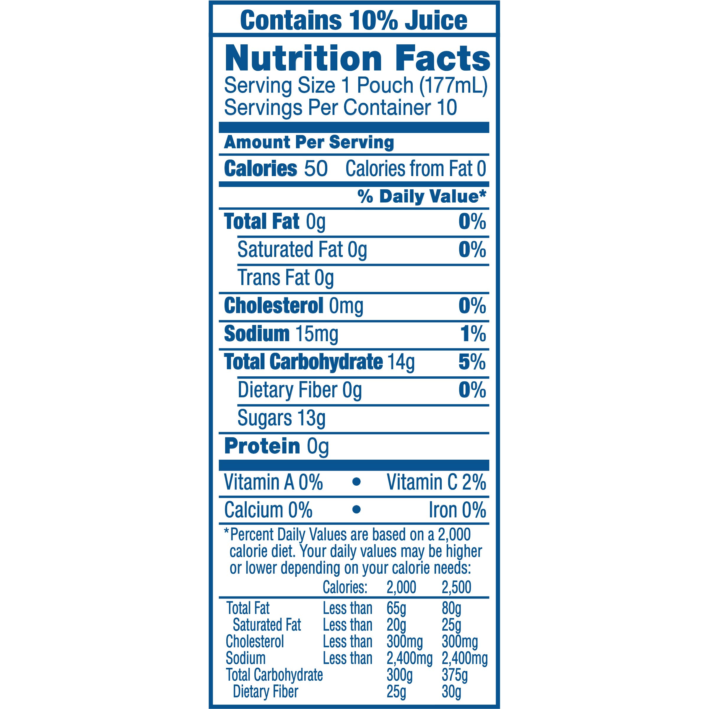 Capri Sun Fruit Punch Flavored Juice Drink Blend, 10 ct Pouches, 60.0