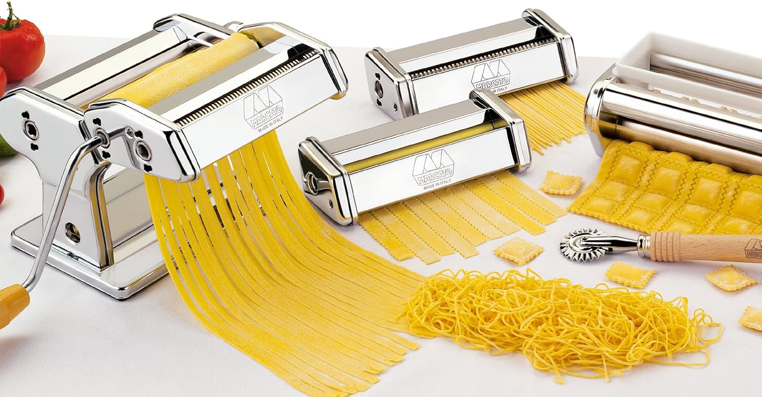 marcato multipast pasta and ravioli machine set