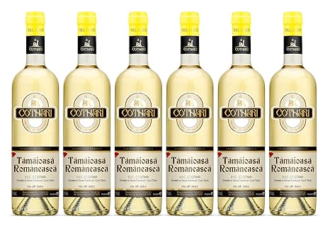 Cotnari | Tamaioasa Romaneasca – Rumänischer Weißwein süß | Weinpaket (6 x 0.75 L) - Black Label - Qualitätswein D.O.C. – C.T.