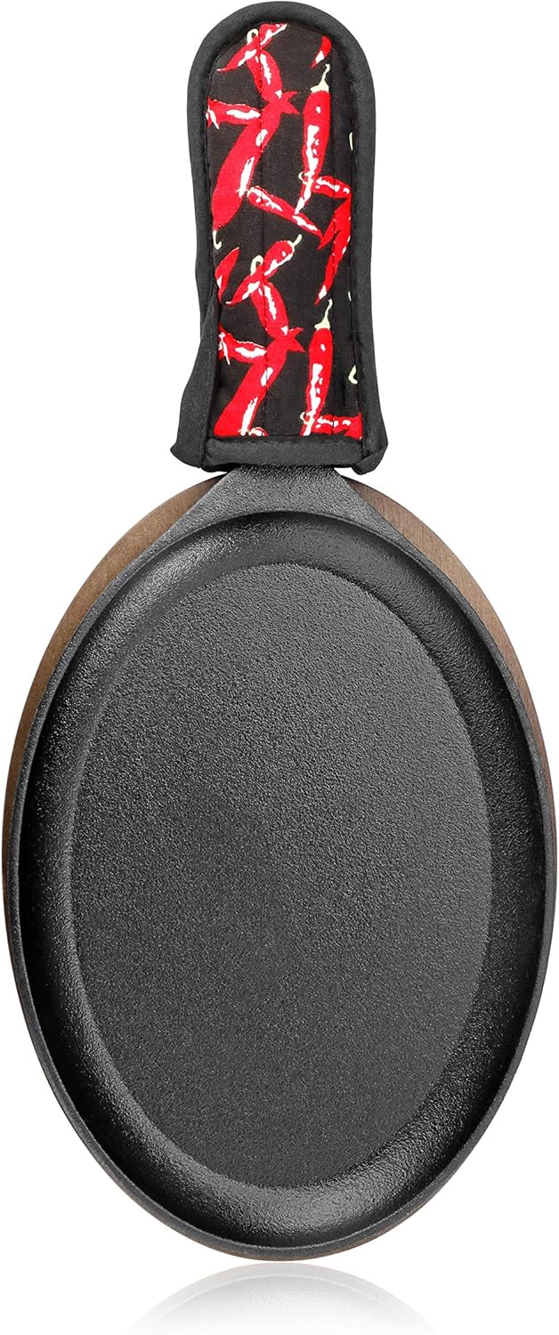 New Star Foodservice 1028744 Commercial-Grade Hot Skillet Handle Cover Holder, Hot Handle Holders/Mitts, Red Peppers Pan Cotton Handle Sleeve, Set of 6: Home & Kitchen