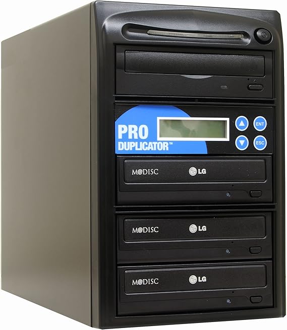 Produplicator 1 to 3 24X CD DVD Duplicator Copier (MDisc Support Burner) with Nero Essentials