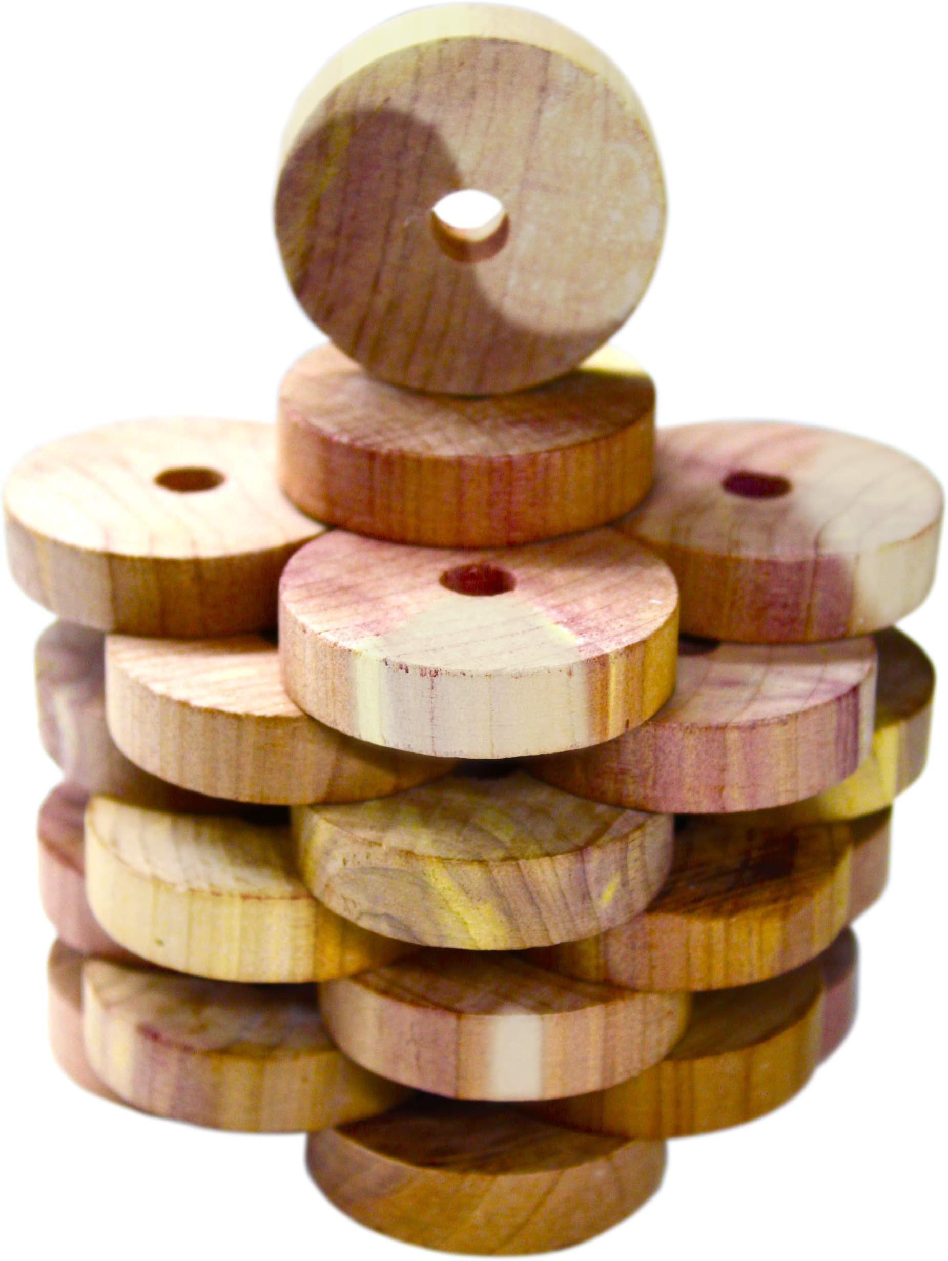 Cedar Rings for Closets and Drawers – Pack of 30 Aromatic Cedar Blocks for Clothes Hangers and Drawers
