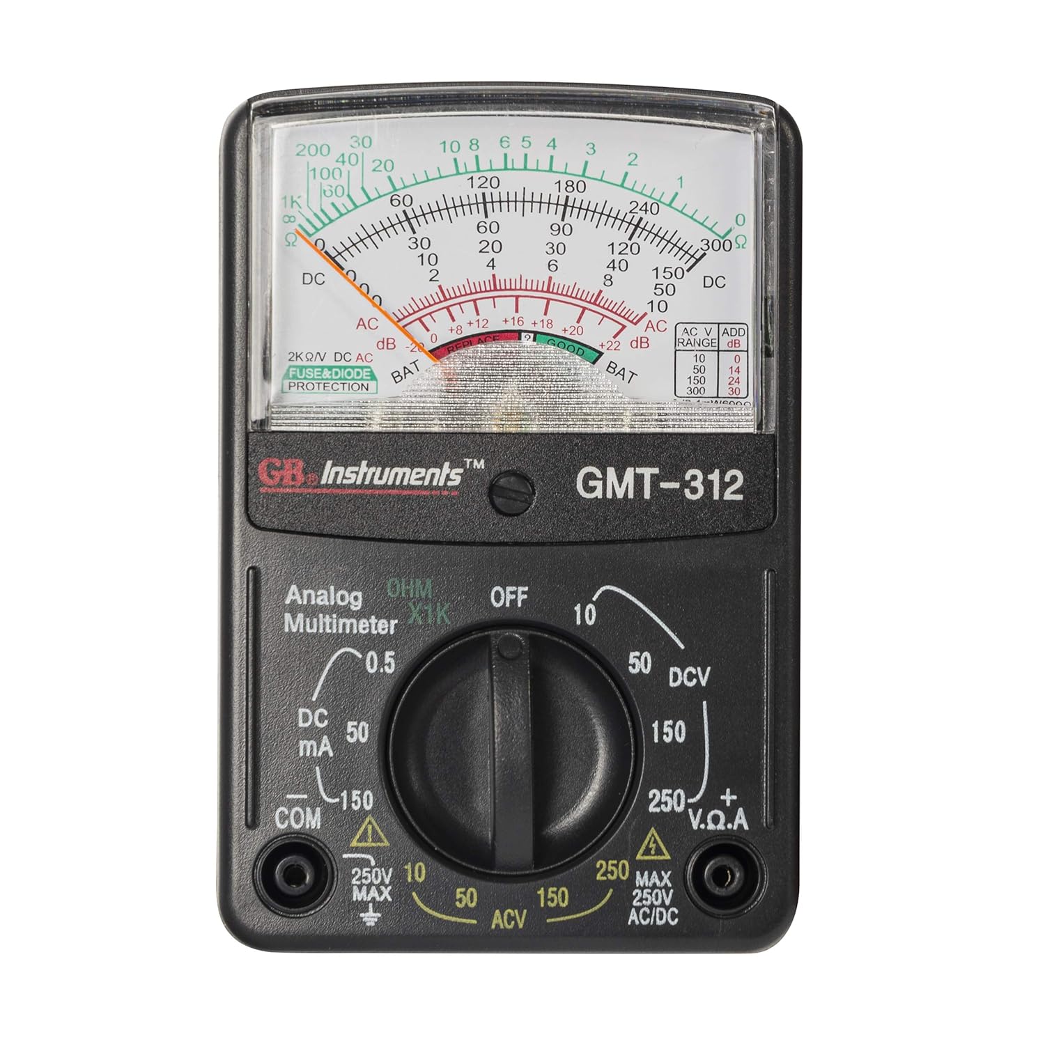 Gardner Bender GMT12A GMT312 Analog Multimeter, 5 Function / 12 Range