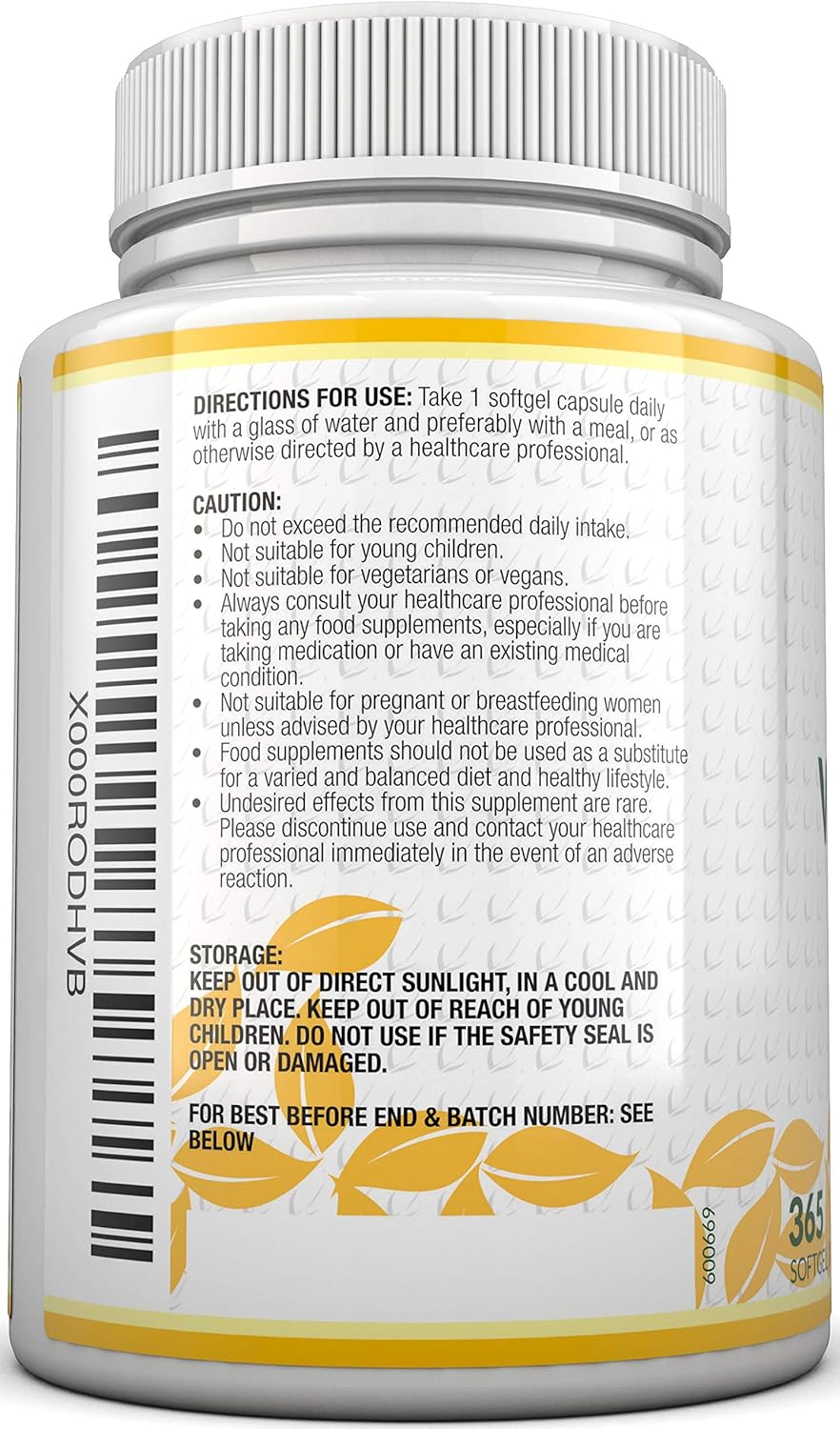 Vitamin D 3000IU, 365 Softgel Capsules, 1 Year Supply, Triple Strength Vitamin D3 Supplement, High Absorption Cholecalciferol - Image 5