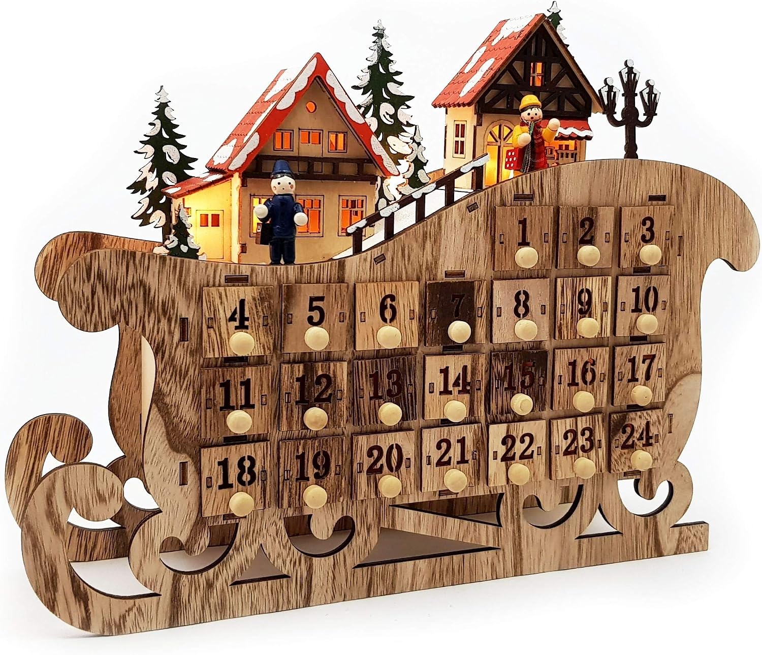 German Wooden Advent Calendar Customize And Print