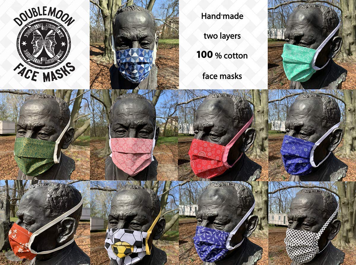 Reusable Face mask - washable cotton with filter pocket UK Stock