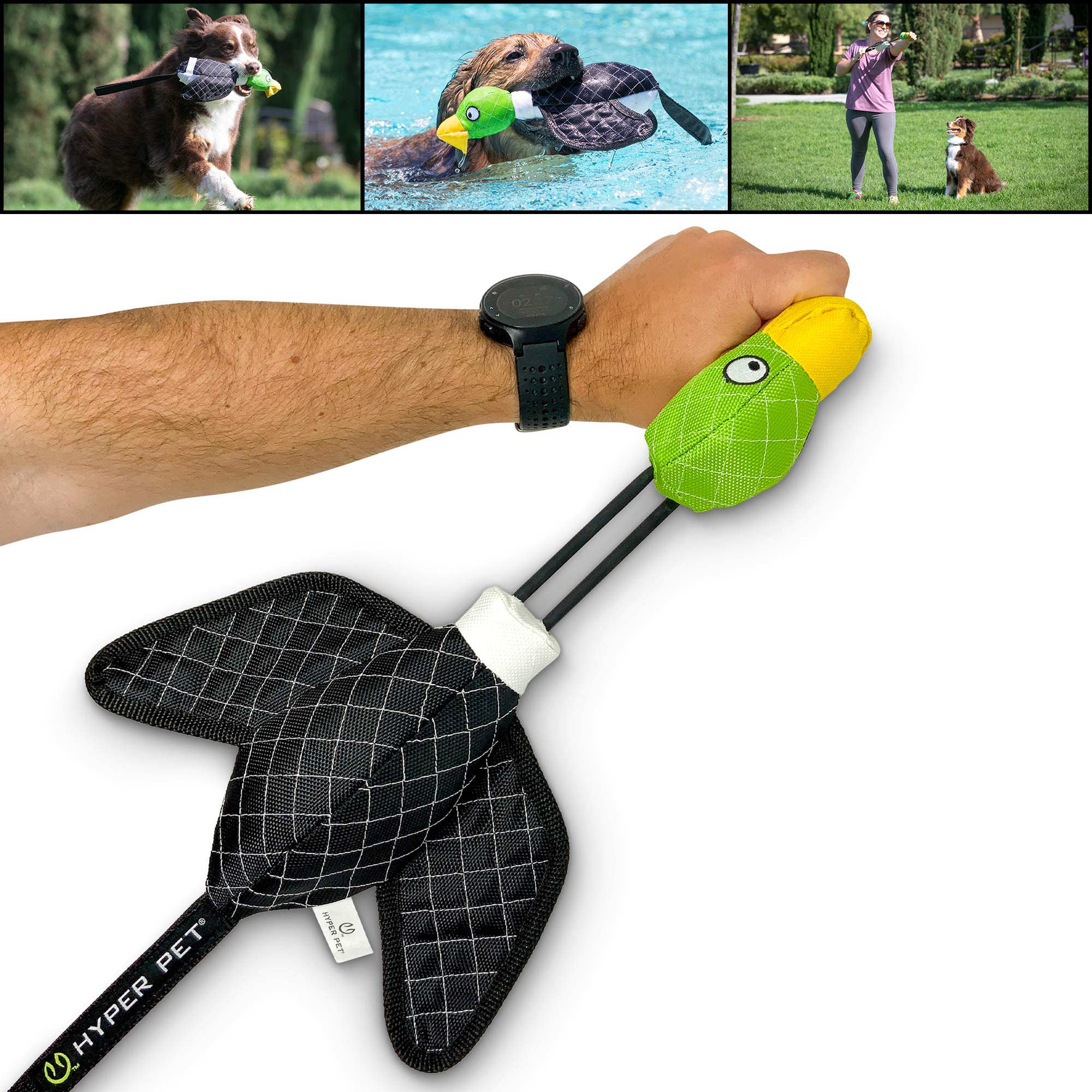 Hyper Pet Flying Duck Slingshot Interactive Dog Toy (High Flying