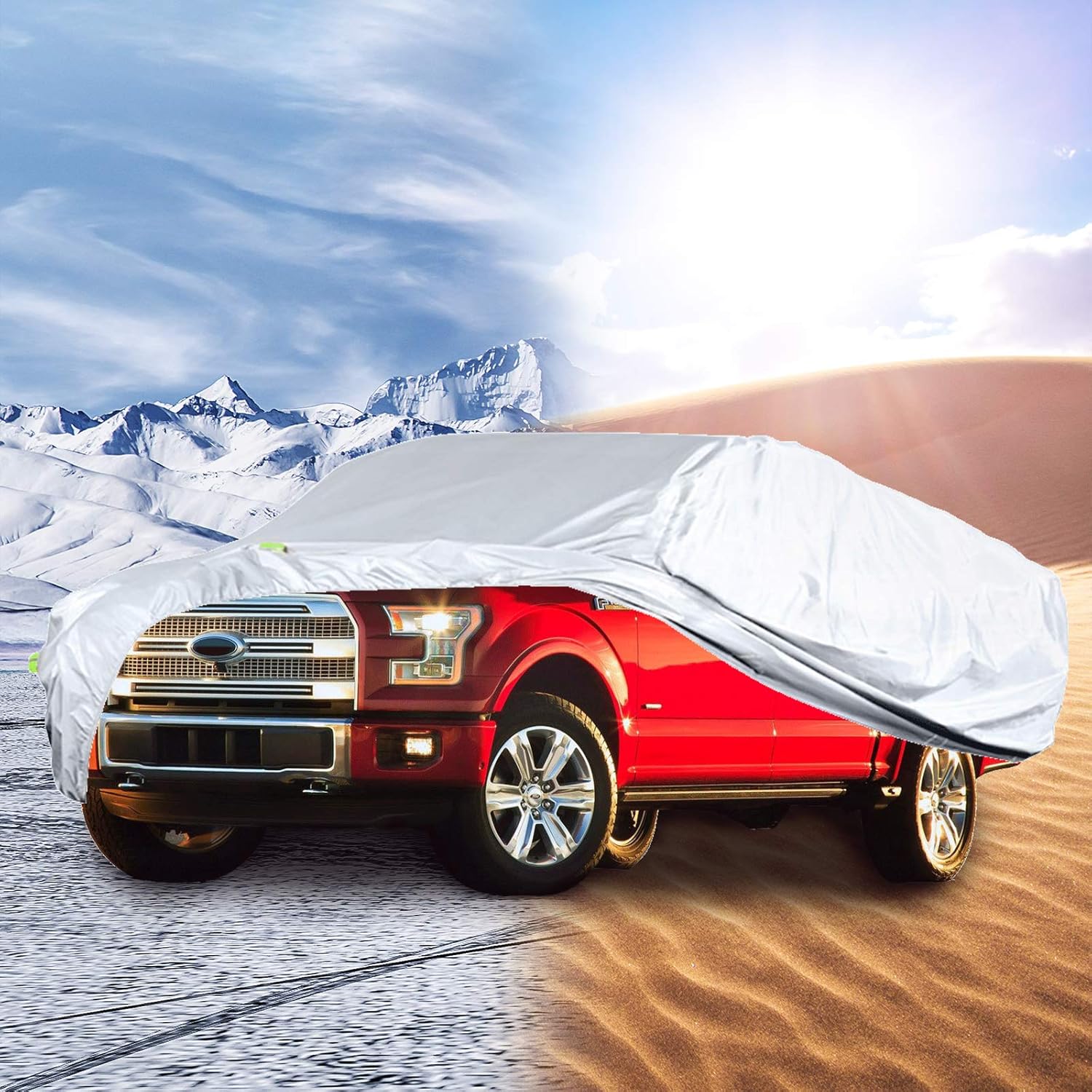 Pickup Truck Cover for F150 F250 Super Crew Cab 5.5Ft Short Bed