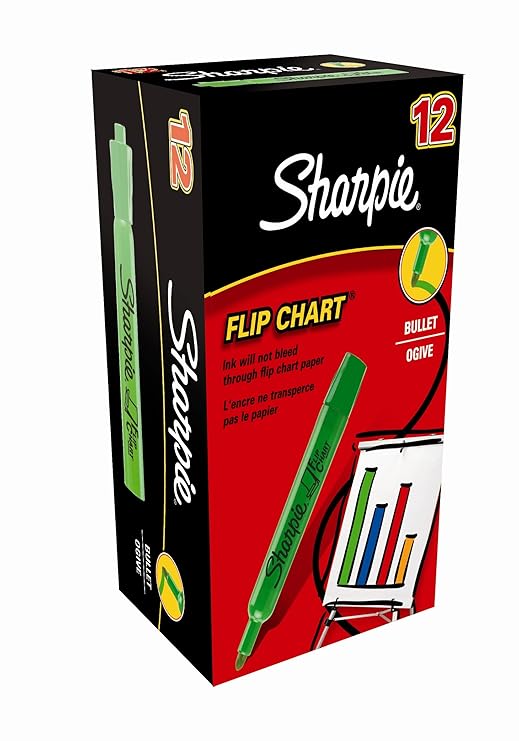 Sharpie Flip Chart Marker Bullet Tip Green Box of 12 Amazon.co.uk
