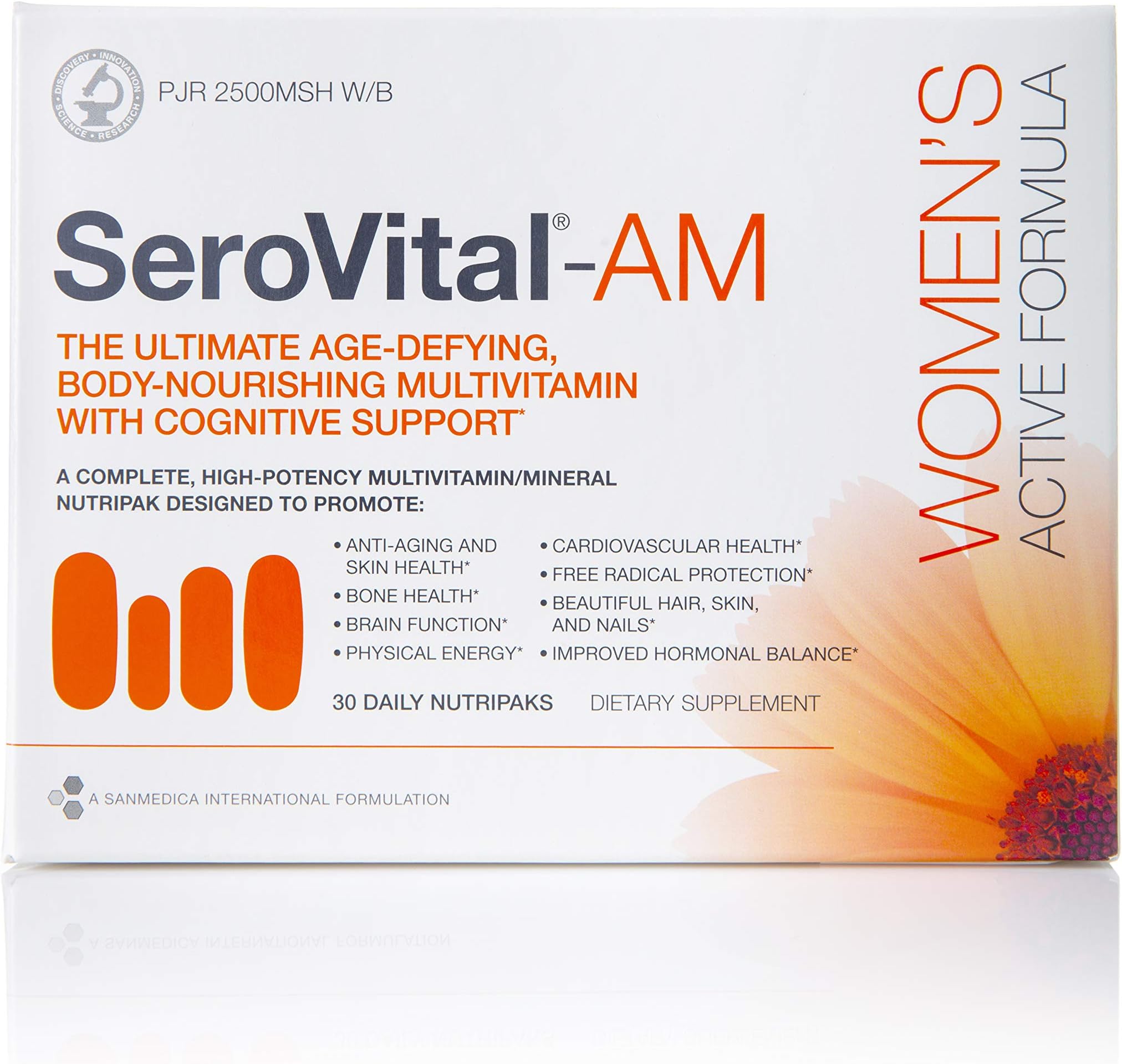 Serovital Multivitamin Pack for Women - Hair Nails and Skin Vitamins for Women - Women Hormone Support Supplements - DHEA Supplement - Vitamins for Women - 30 Nutripacks