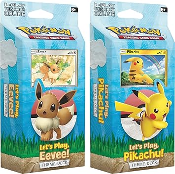 Lets Play Pikachu Eevee Tcg Both Theme Decks Trading Card Game