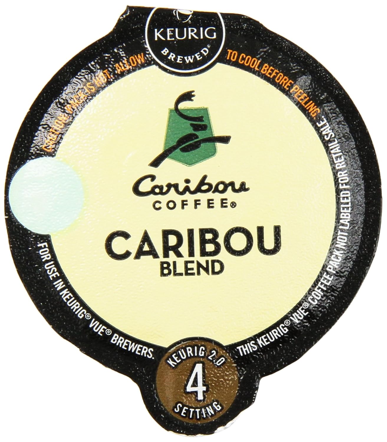 32 Count Caribou Blend Vue Cup Coffee For Keurig Vue Brewers The