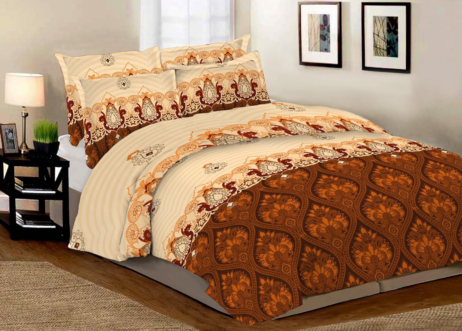 Rayon Casa 100 Cotton Double Bed SheetRNBS012 Amazon.in Home & Kitchen
