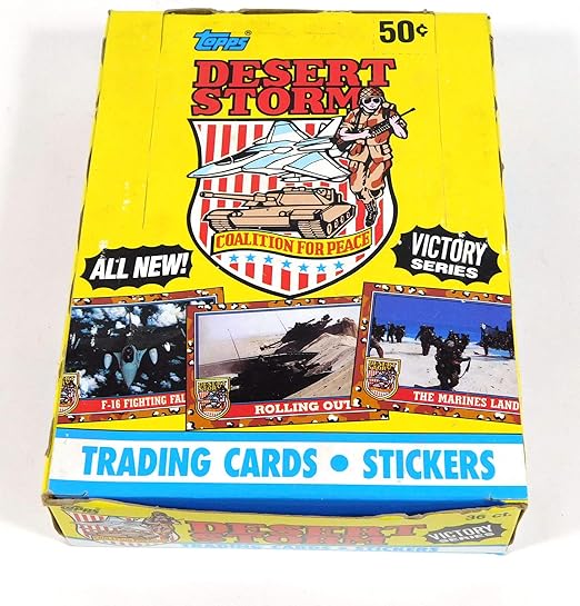 Amazon Com 1991 Topps Desert Storm Victory Series 2 Trading Card Box 36 Packs Yellow Collectibles Fine Art