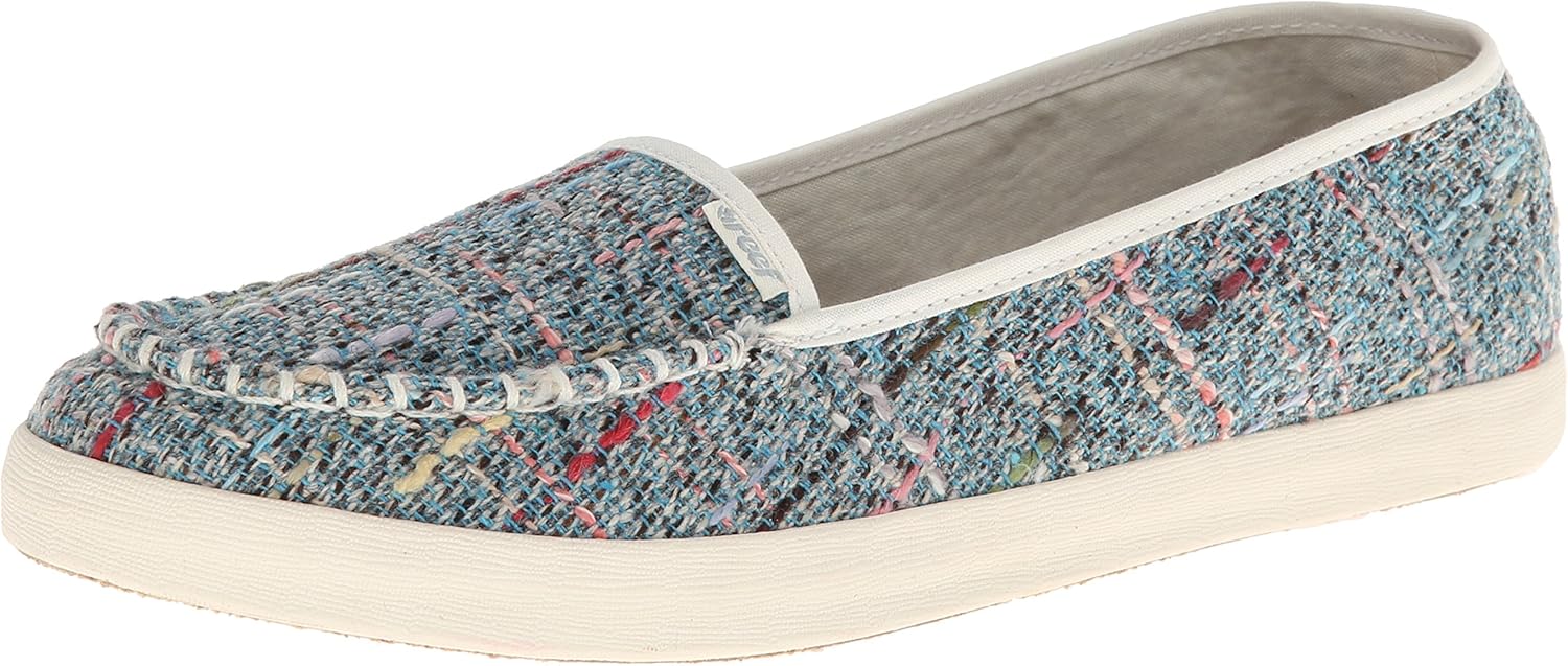 Amazon.com | REEF Women's Salty Island, Aqua Tweed, 8.5 M US | Loafers & Slip-Ons