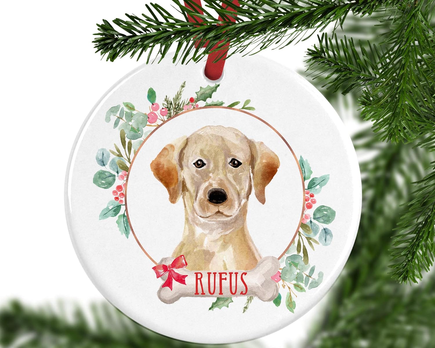 personalised dog christmas ornaments