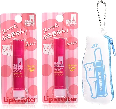 Amazon Co Jp Amazon Co Jp限定 Seabreeze シーブリーズ まとめ買い リップ ウォーター ジューシーアップルの香り 3 5g 2個 おまけ リップポーチ ビューティー