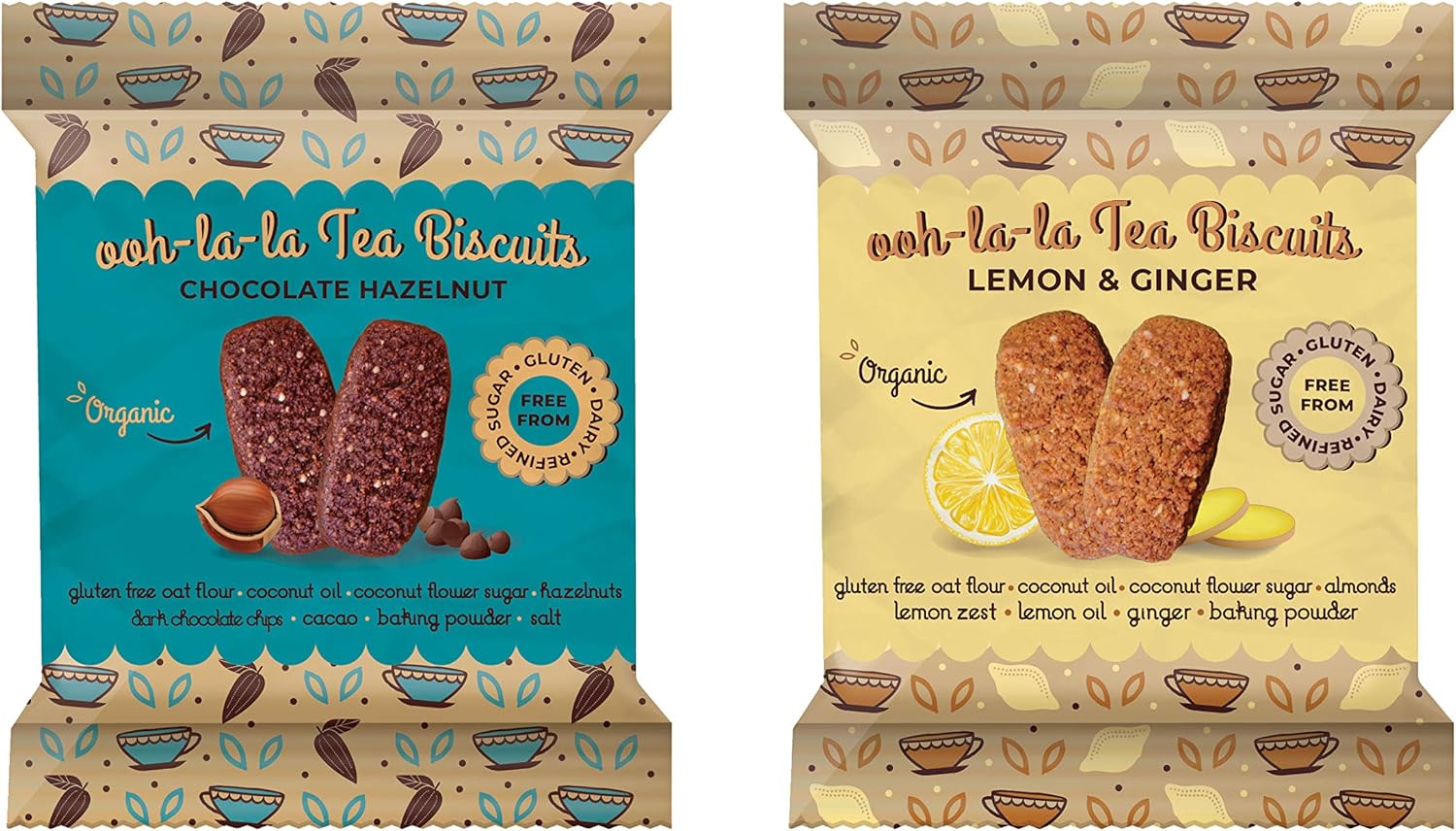 Rhythm 108 Organic Vegan Gluten & Dairy Free Tea Biscuits Mixed Case of