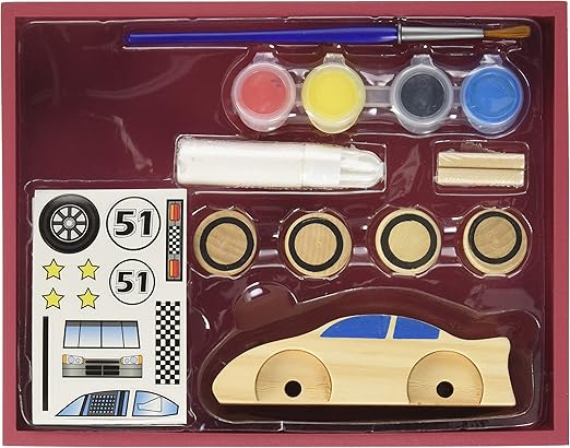 Melissa Doug Decorate Your Own Wooden Race Car Craft Kit Amazon