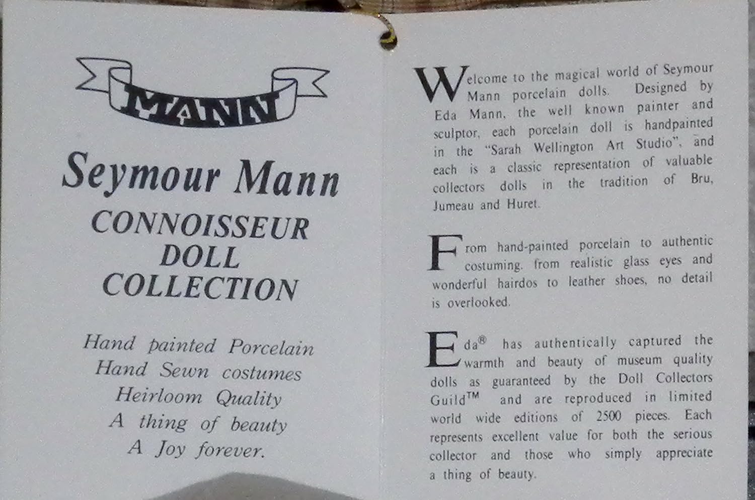 seymour mann connoisseur doll collection value
