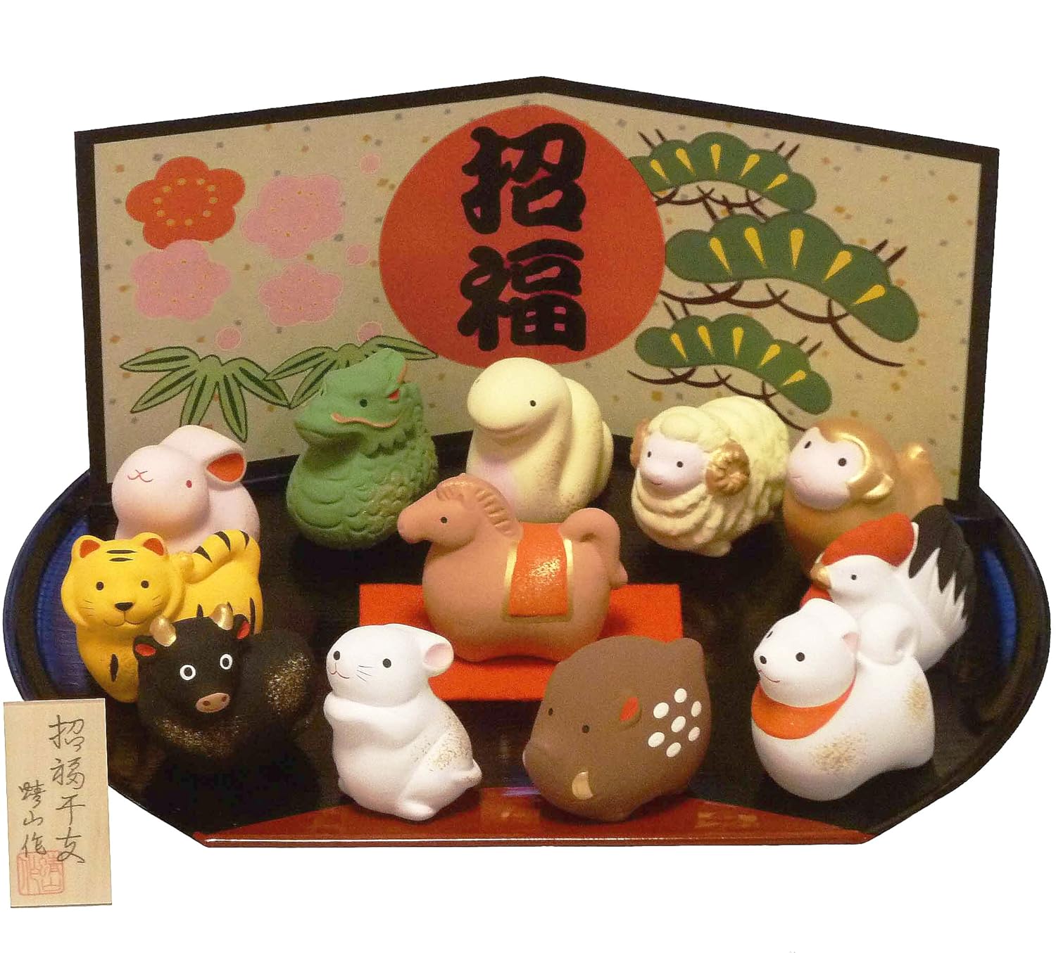 Lucky Cat Zodiac Figurine Zodiac New Year Ornament Japan New item