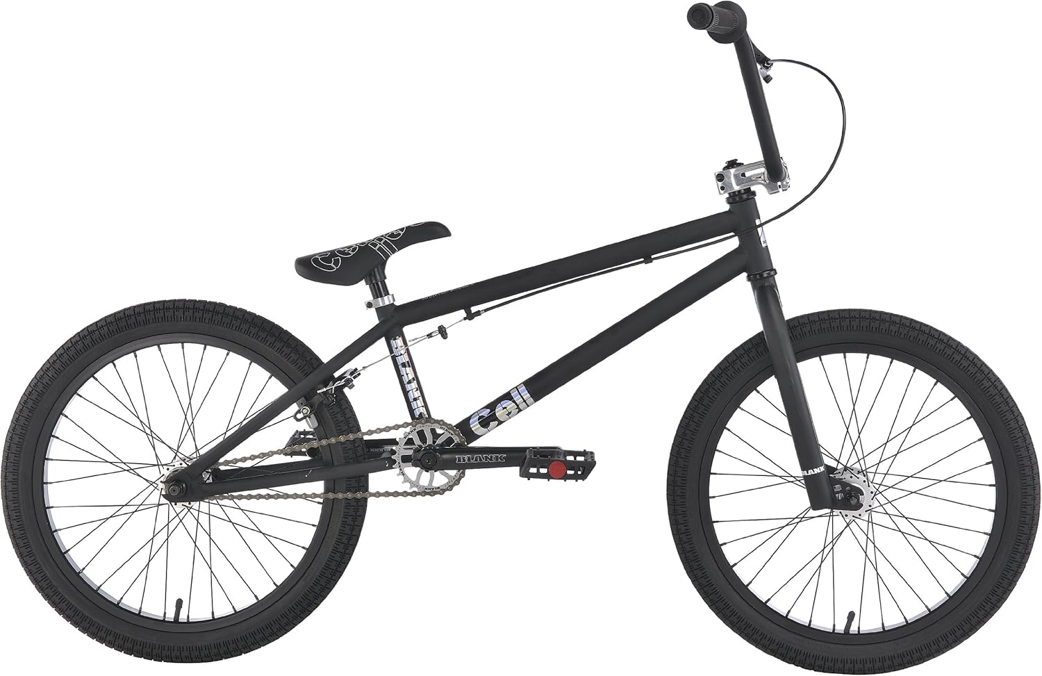 Blank Cell BMX Bike Matte Black/High Polished Chrome, 20 Inch Amazon