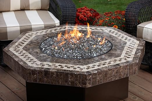 Oriflamme Fire Table Venetian Elegance Marble Stone Gas Fire Pit