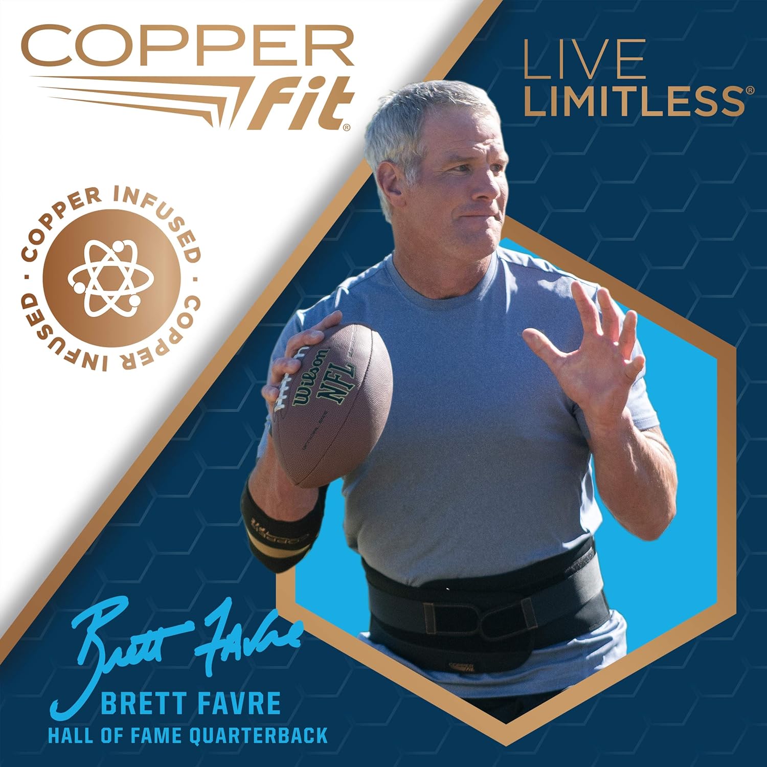 Copper Fit ICE Knit Compression Knee Sleeve Infused with Menthol and CoQ10 for Recovery: Clothing