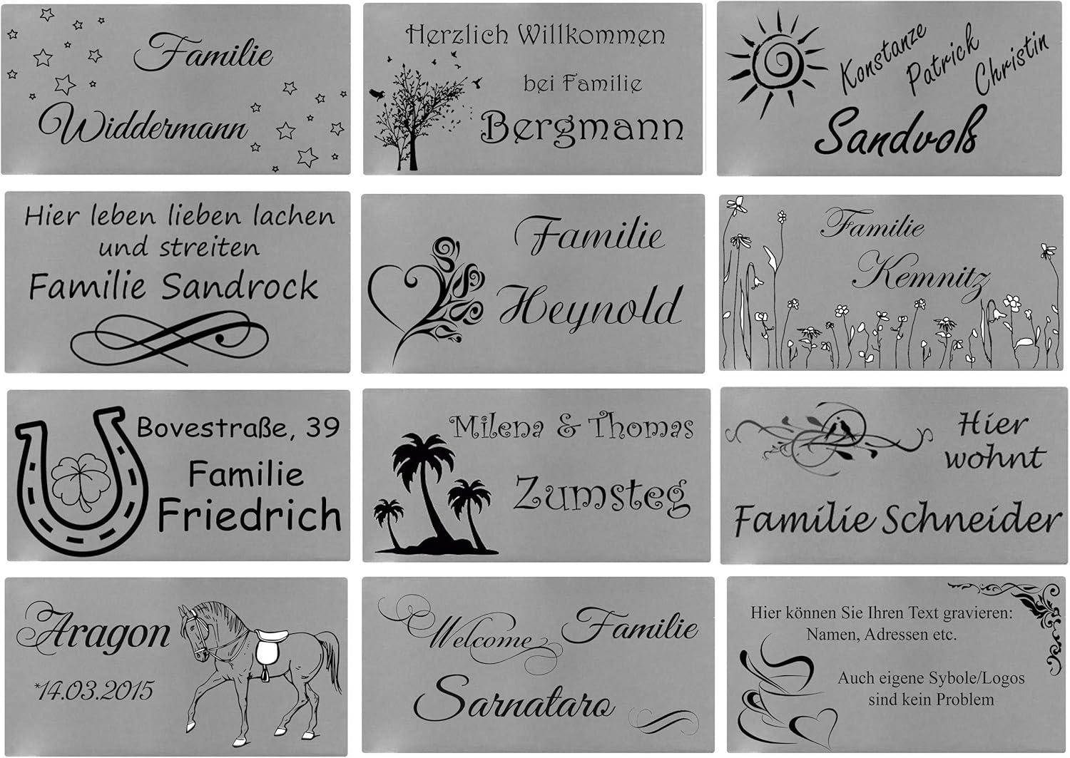 targa con l'indirizzo della casa