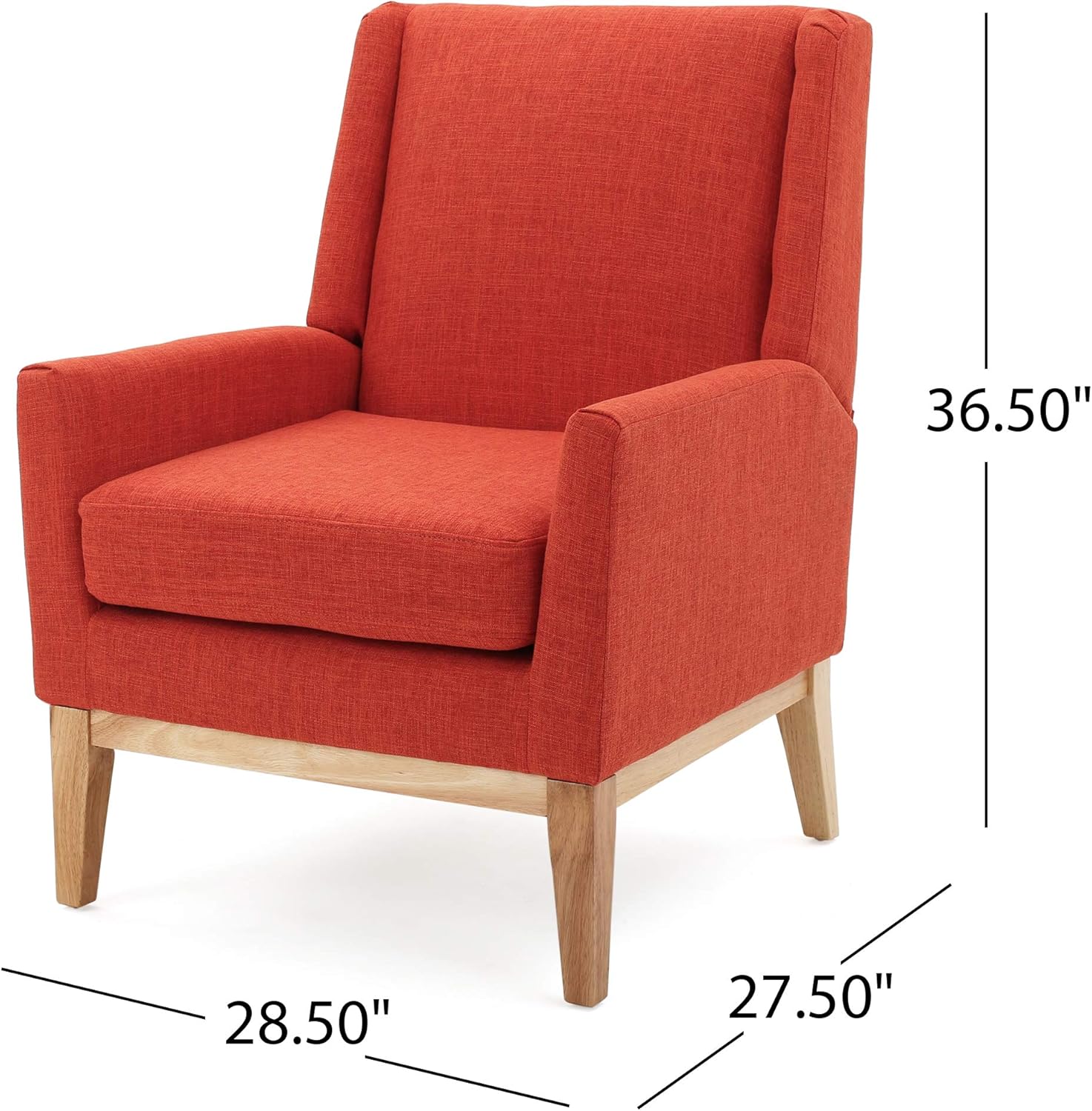 Christopher Knight Home Aurla Fabric Accent Chair, Muted Orange: Kitchen & Dining