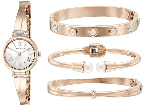 Anne Klein Analog White Dial Womens Watch - AKB2372RGSTJ