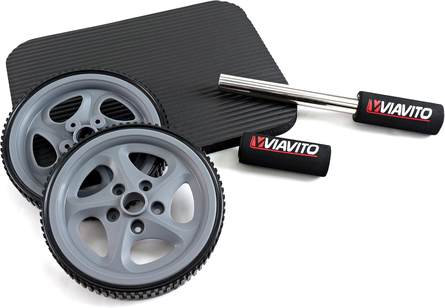 VIAVITO Ab Exercise Wheel, Black/Grey - Image 4