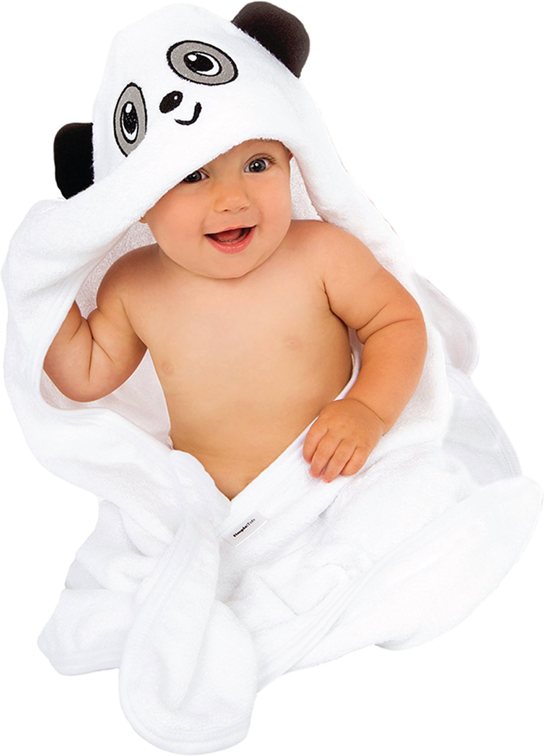 Panda Hooded Baby Towel | 100% Organic Bamboo | Cute Animal Design Great for Boys and Girls | Extra Soft and Thick for Infant, Toddler, Newborn and Kids use at Bath Time, Beach and Pool