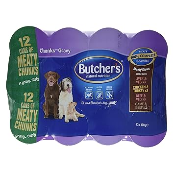 Butcher S Meaty Chunks In Gravy 12 X 400g Amazon Co Uk Prime Pantry