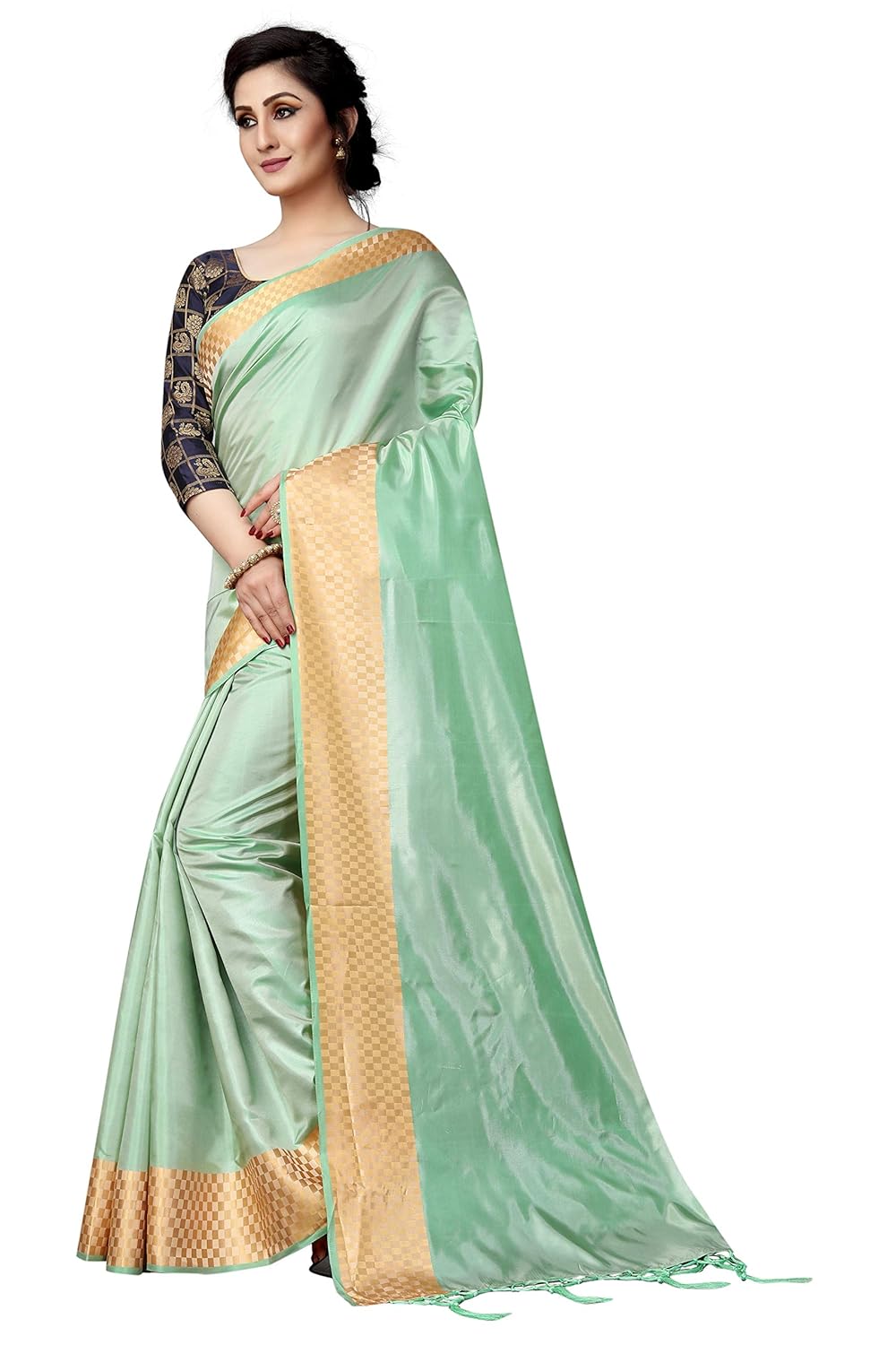 sretan silk saree with blouse piece