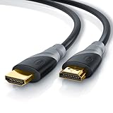 CSL - 2m cable de HDMI - Ultra HD 4k HDMI | Alta velocidad con Ethernet | Full HD 1080p / 4K Ultra HD 2160p / 3D / ARC y CEC | Cable de blindaje triple + blindaje de conector y contactos