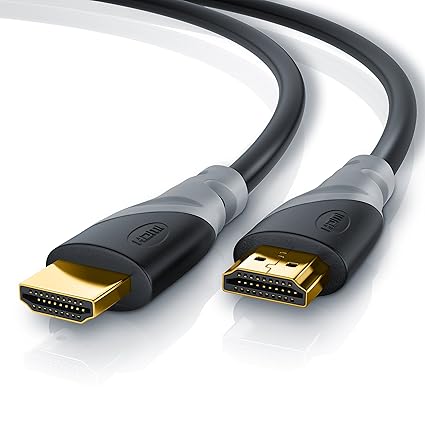 5m - Ultra HD 4k HDMI Kabel 2.0b 60Hz 18GBit/s | High Speed with Ethernet | Kabel 3 Fach geschirmt inkl. Stecker- und Kontakt