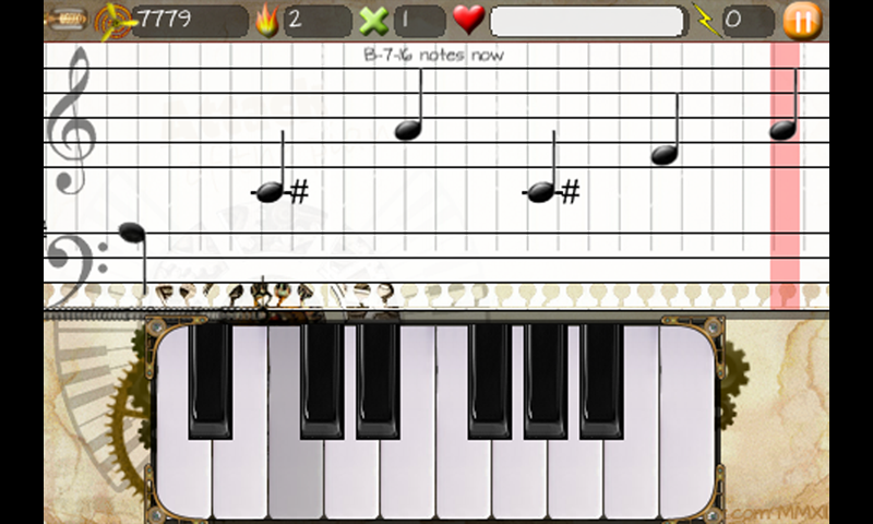 Attack of the piano - Note sight reading game.